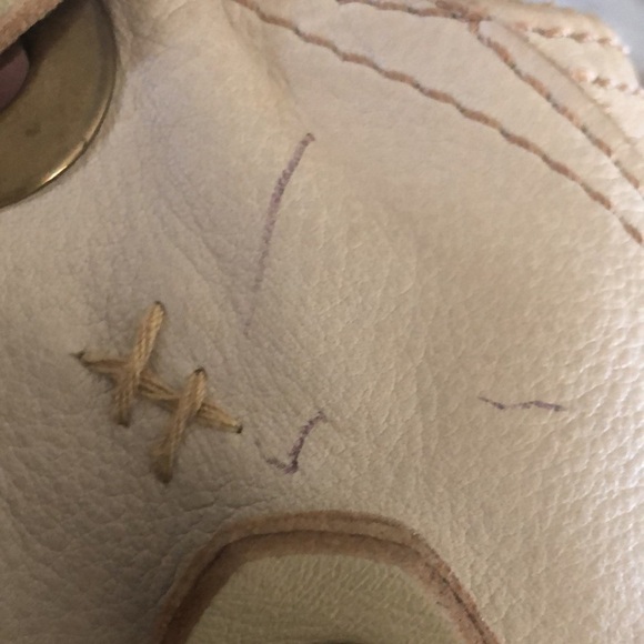 Lucky Brand VTG Inspired Authentic Cream Buttery Leather Hobo Boho Shoulder Bag - Picture 10 of 10